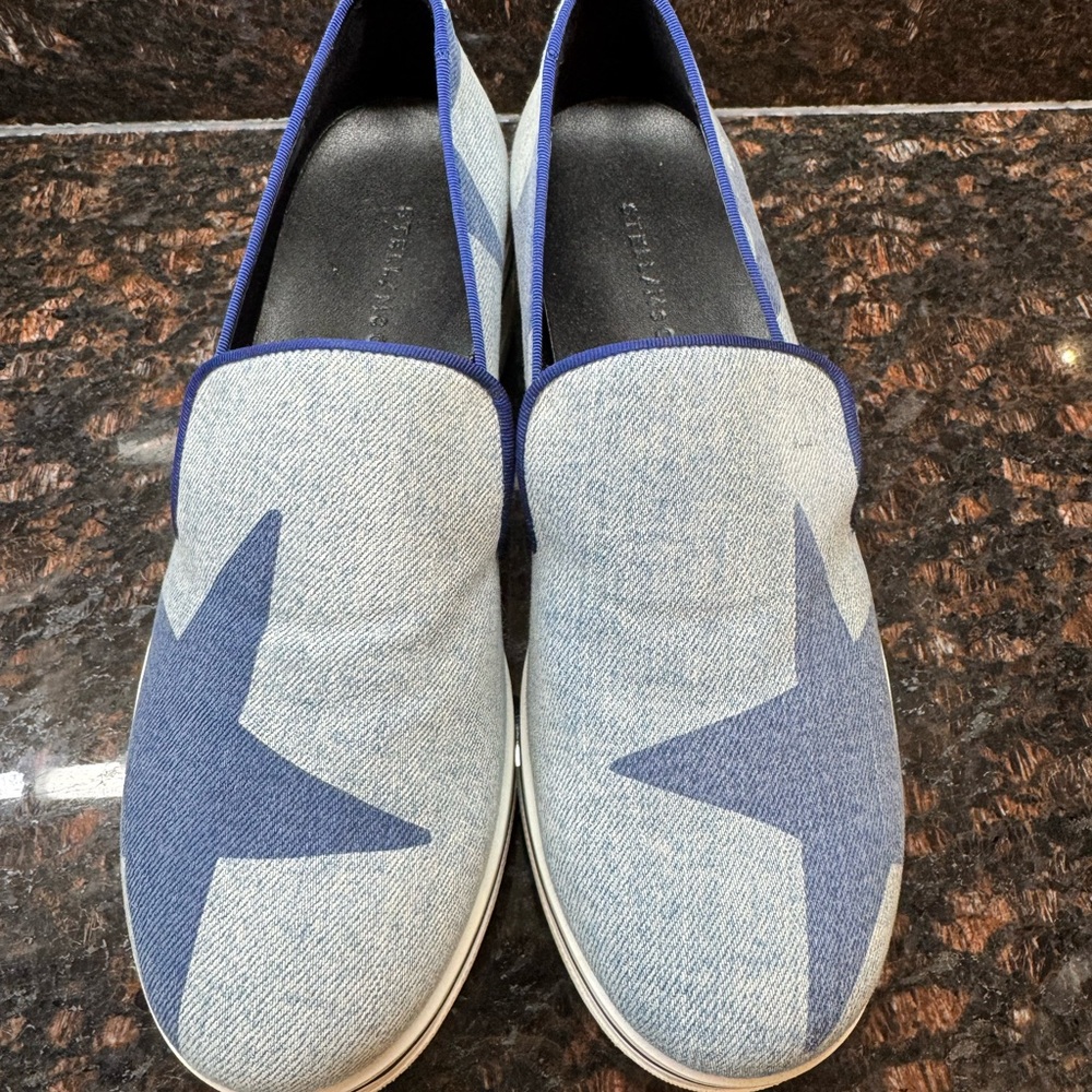 Stella McCartney Denim Blue Star Wedges